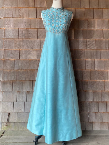 Gino Charles 1960s Maxi with Beaded Bust