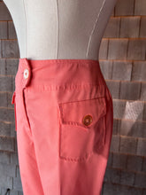 Load image into Gallery viewer, Vintage Coral Button Pocket Pleated Trousers