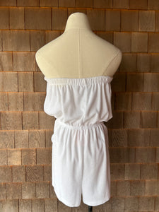Vintage White Terry Cloth Romper