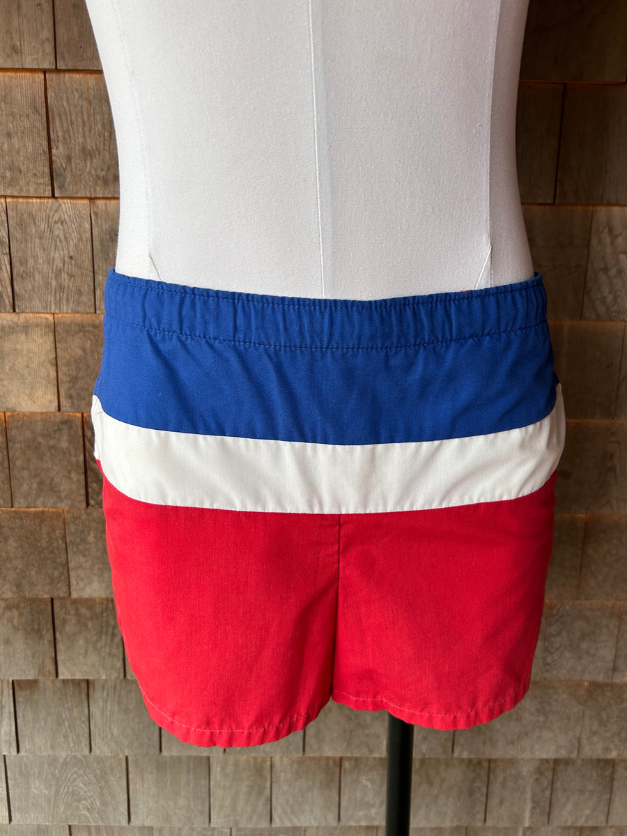 Red white and blue swim trunks hotsell