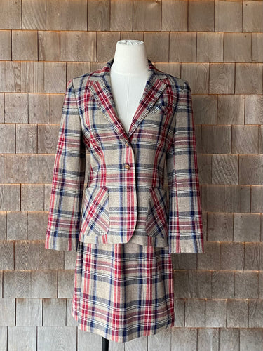 1960s Country Suburbans Plaid Blazer