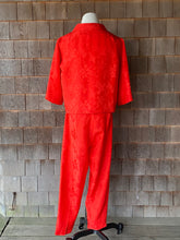 Load image into Gallery viewer, 1960s Dynasty Red Silk Blouse &amp; Trouser Set