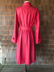 1990s Magenta Burberry Trench