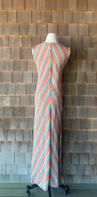 Load image into Gallery viewer, 1970s Chevron Stripe Column Maxi Dress