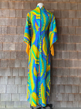 Load image into Gallery viewer, Hawaiian Batwing Psychedelic Print Maxi Dress