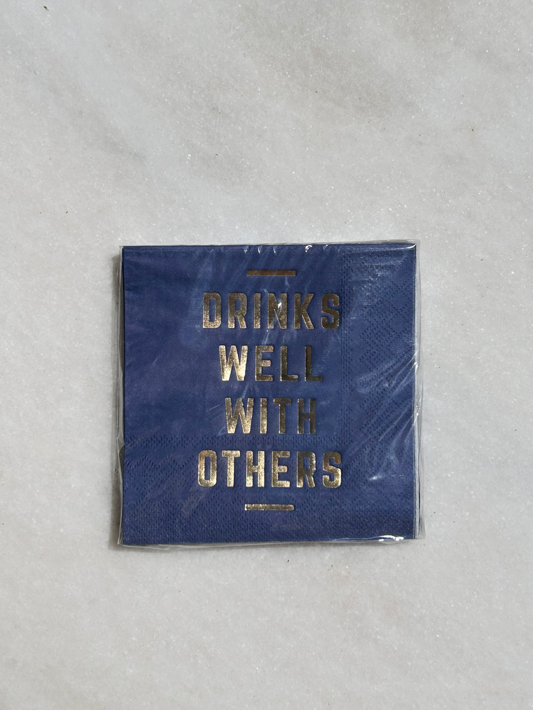 Drinks Well With Others Cocktail Napkin