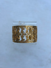 Load image into Gallery viewer, Vintage Geometric Gold Cuff