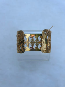 Vintage Geometric Gold Cuff