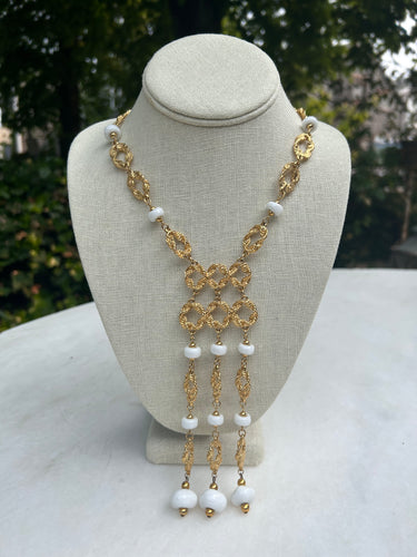 Vintage Gold Tassled Necklace