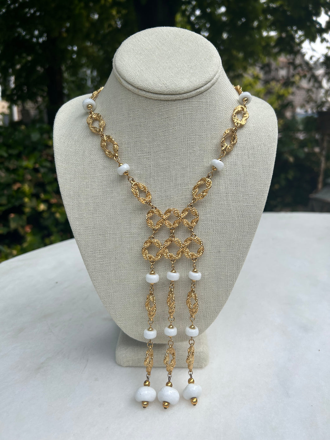 Vintage Gold Tassled Necklace