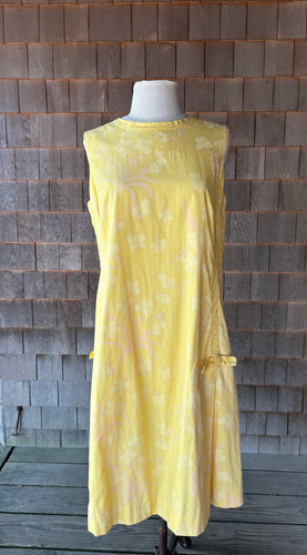 Early 1960s Lilly Yellow Floral Shift