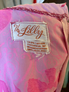 1960s The Lilly Pink Floral Shift