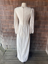 Load image into Gallery viewer, Vintage Miss K California Ivory Crochet Sleeve &amp; Skirt Maxi Dress