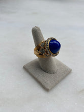 Load image into Gallery viewer, Judith Leiber Blue Dome Cocktail Ring
