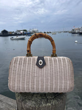 Load image into Gallery viewer, Vintage 1950s Mantessa Woven Bag with Bamboo Handles