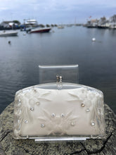 Load image into Gallery viewer, Vintage 1950s Clear Lucite Clutch w/ Rhinestones