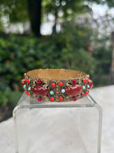 Load image into Gallery viewer, Vintage 1940s Czech Glass Bracelet with Gems