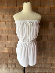 Terry cloth beach romper hot sale