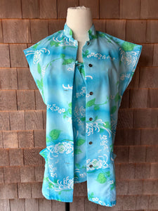 Vintage Paradise Hawaii 2 pc Swimsuit/Romper & Cover-up