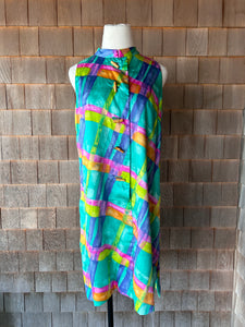 Vintage I.Magnin A-Line Watercolor Dress