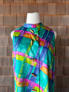 Vintage I.Magnin A-Line Watercolor Dress