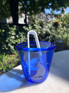 Vintage Sailboat Pitcher & Ice Bucket Set