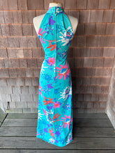 Load image into Gallery viewer, Vintage Blue Confetti Halter Dress