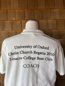 Vintage Linaore College Boat Club White Polo