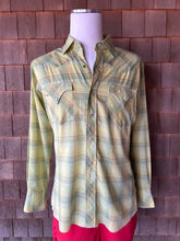 Load image into Gallery viewer, Vintage Green Plaid Western Style Button Down