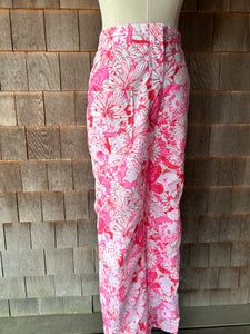 Vintage 1970s Lilly Pulitzer Pink Floral Print Pants