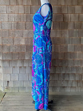 Load image into Gallery viewer, Vintage 1960s Blue and  Purple Jumpsuit