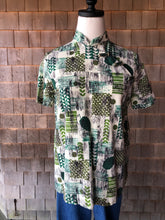 Load image into Gallery viewer, Vintage Mandarin Collar Leaf Blouse with Toggle Detail