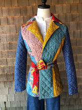 Load image into Gallery viewer, Vintage Quilted Calico Wrap Jacket