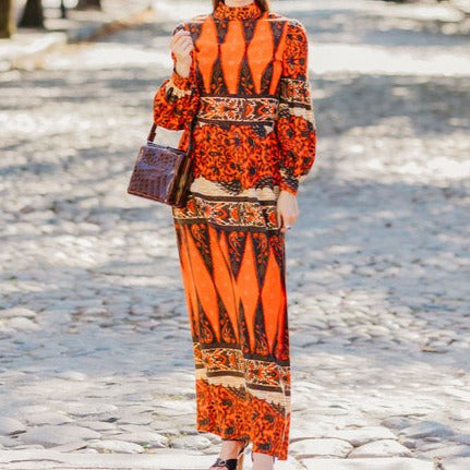 Fred Rothschild of California Autumn Long Sleeved Maxi
