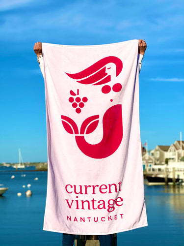 Current Vintage Logo Beach Towel
