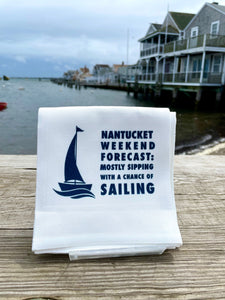 Nantucket Weekend Forecast Kitchen Towel
