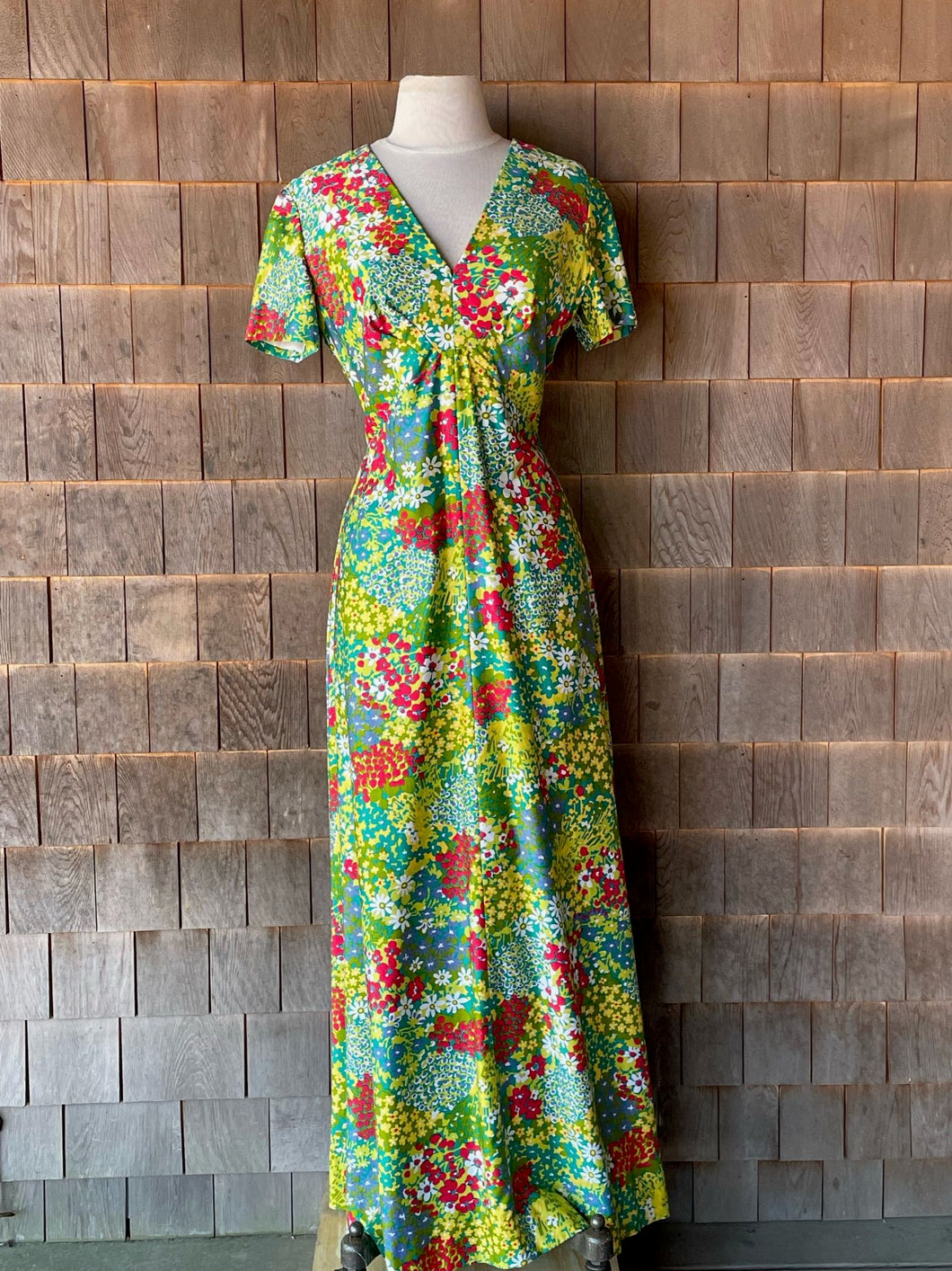 Vintage I.Magnin Field of Wildflowers Maxi Dress