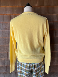 Vintage Yellow Izod V-Neck Sweater