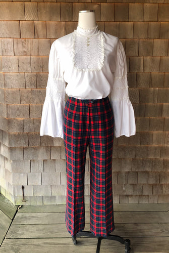 Vintage Young Pendleton Plaid Wide Leg Pants