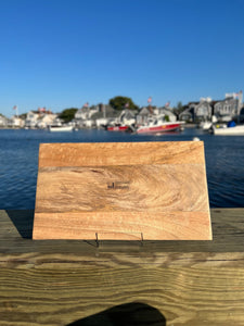 White Marble & Wood Reversible Rectangular Board