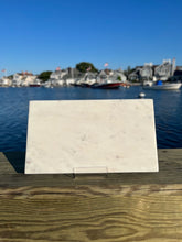 Load image into Gallery viewer, White Marble &amp; Wood Reversible Rectangular Board